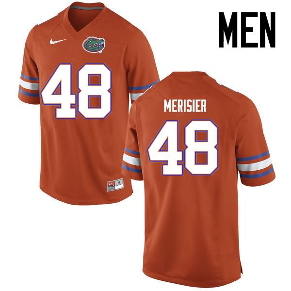 NCAA Florida Gators Edwitch Merisier Men's #48 Nike Orange Stitched Authentic College Football Jersey YKK2664UL